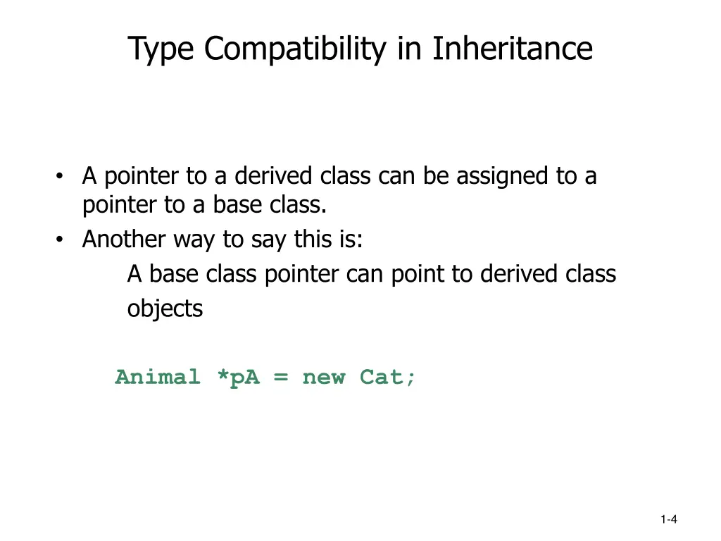 type compatibility in inheritance