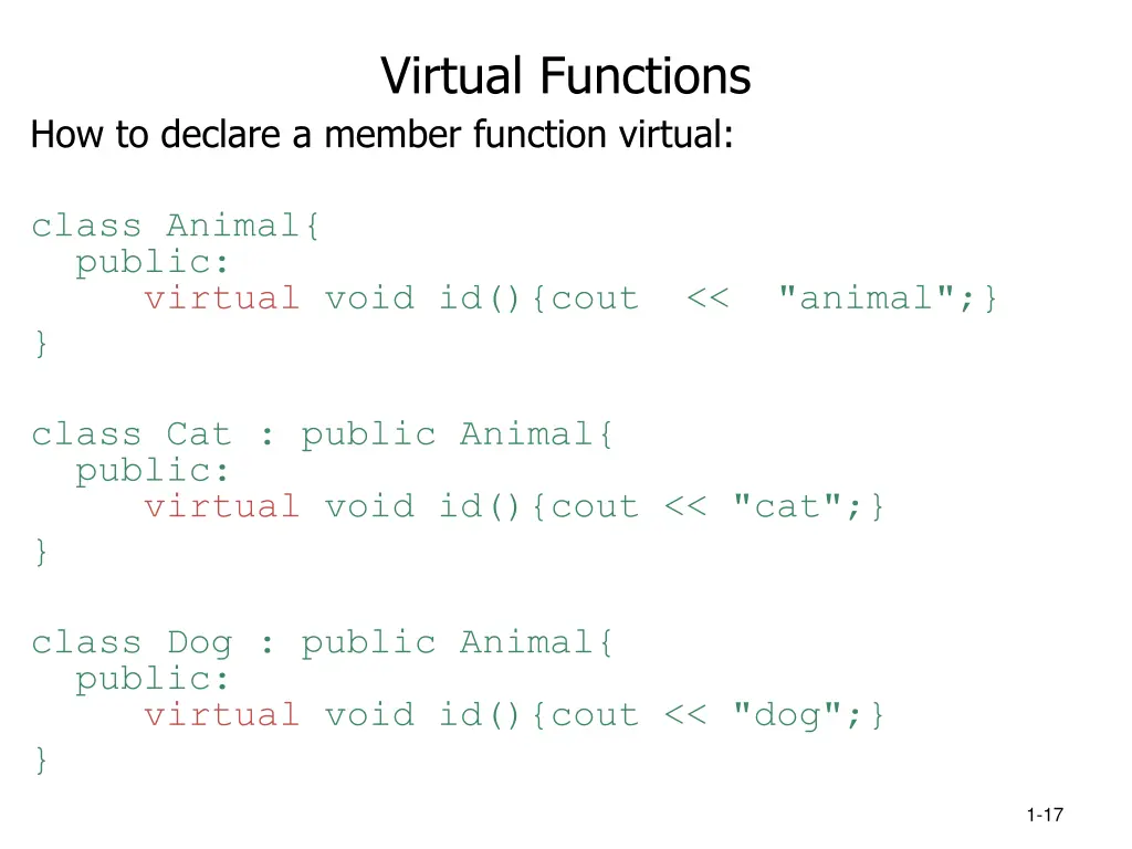 virtual functions 2