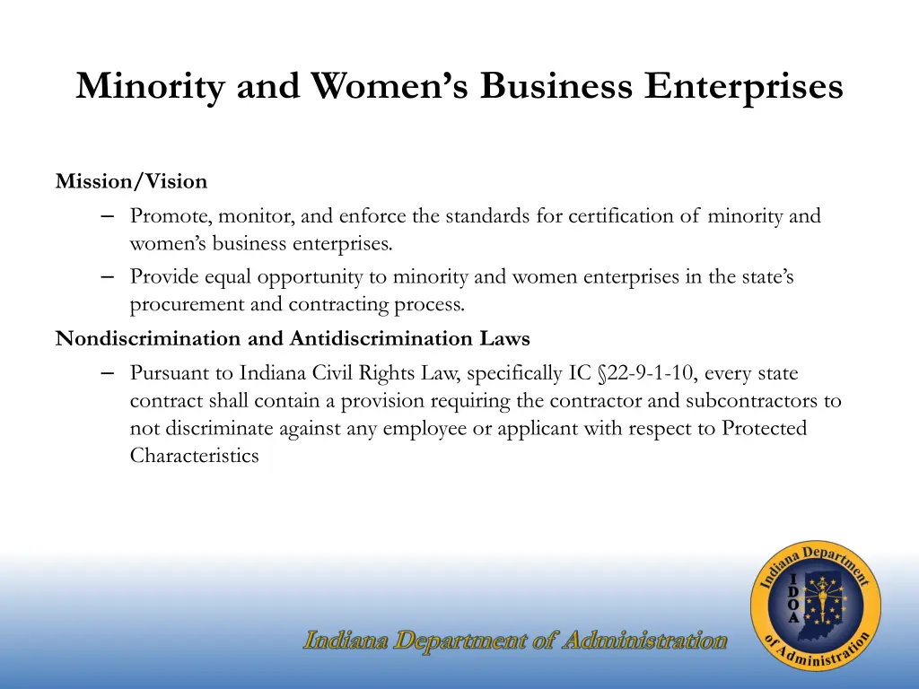 minority and women s business enterprises