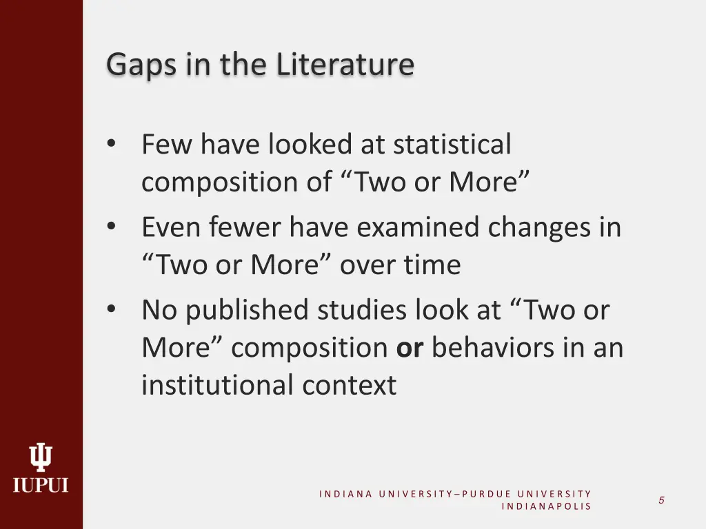 gaps in the literature