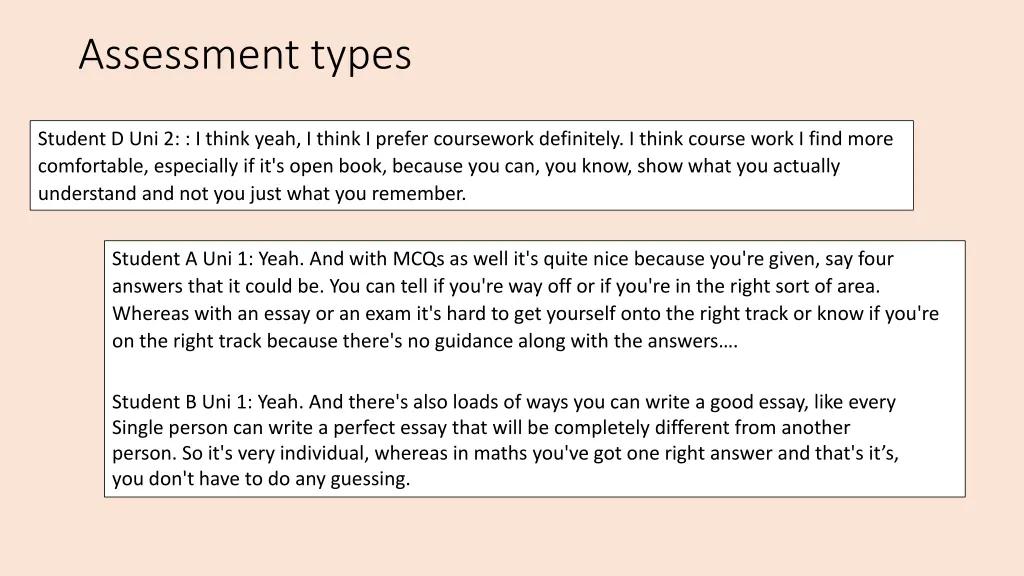 assessment types