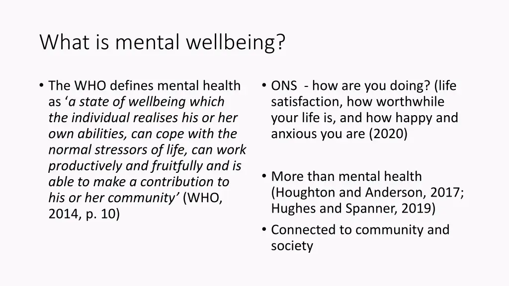 what is mental wellbeing