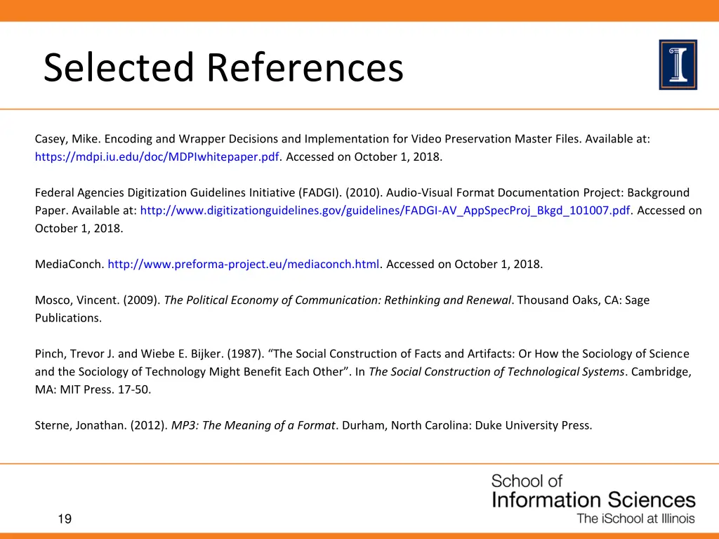 selected references