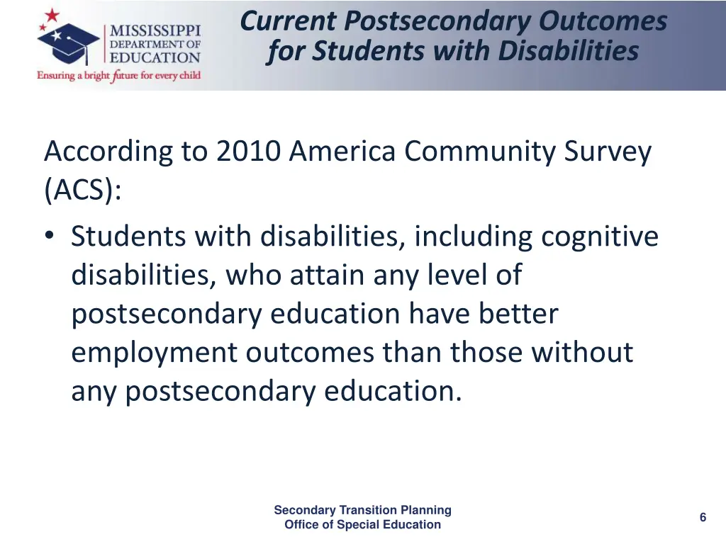 current postsecondary outcomes for students with 1