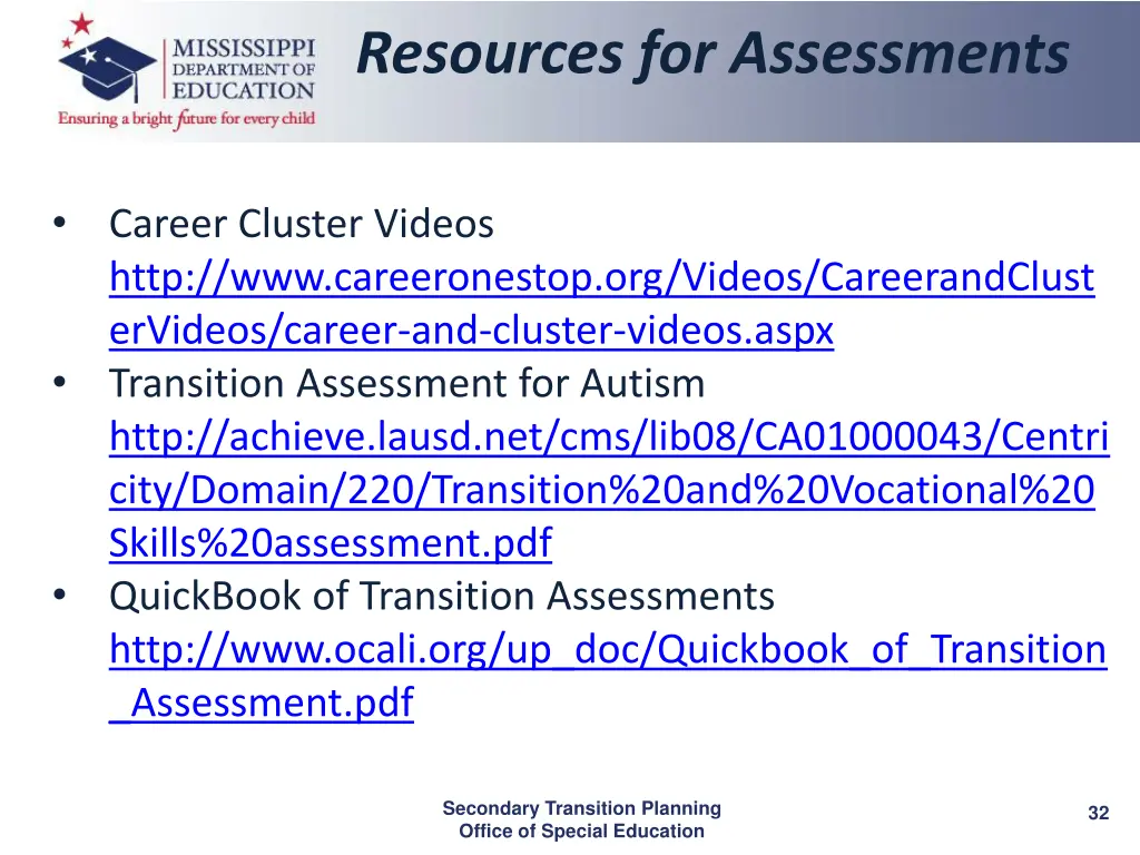 resources for assessments 2