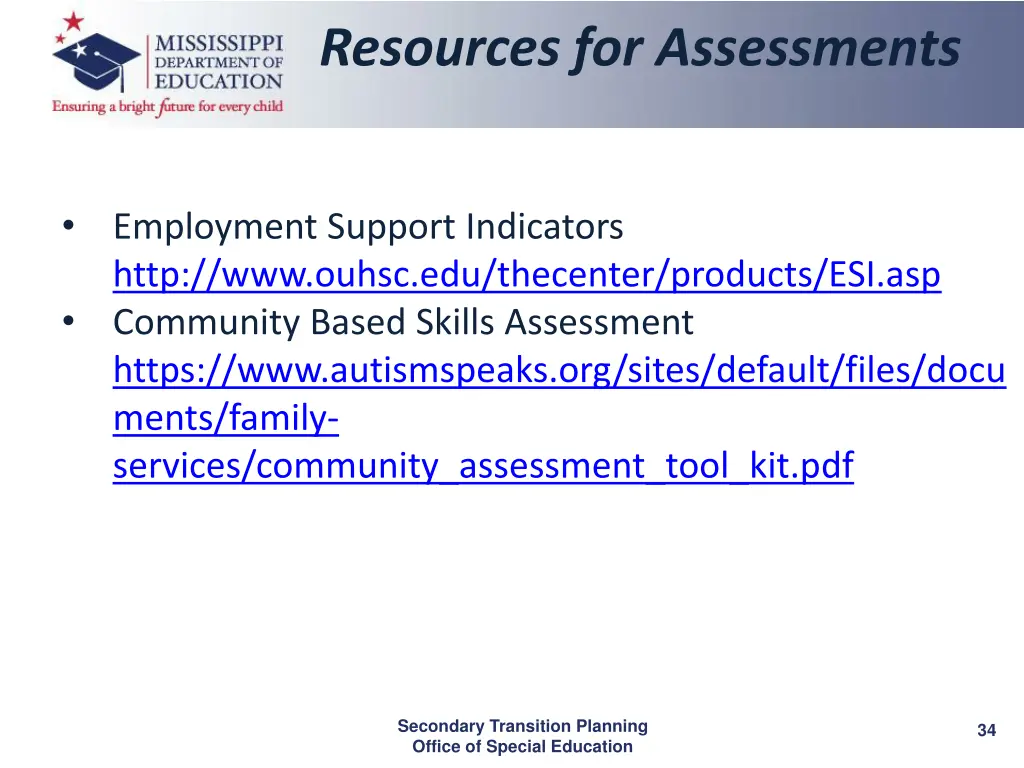 resources for assessments 4