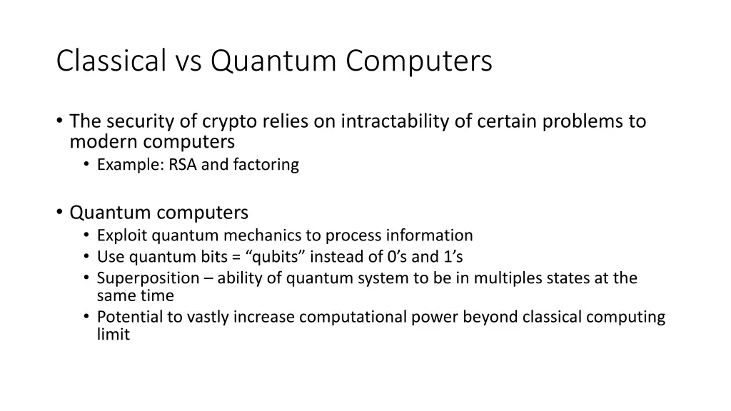 classical vs quantum computers