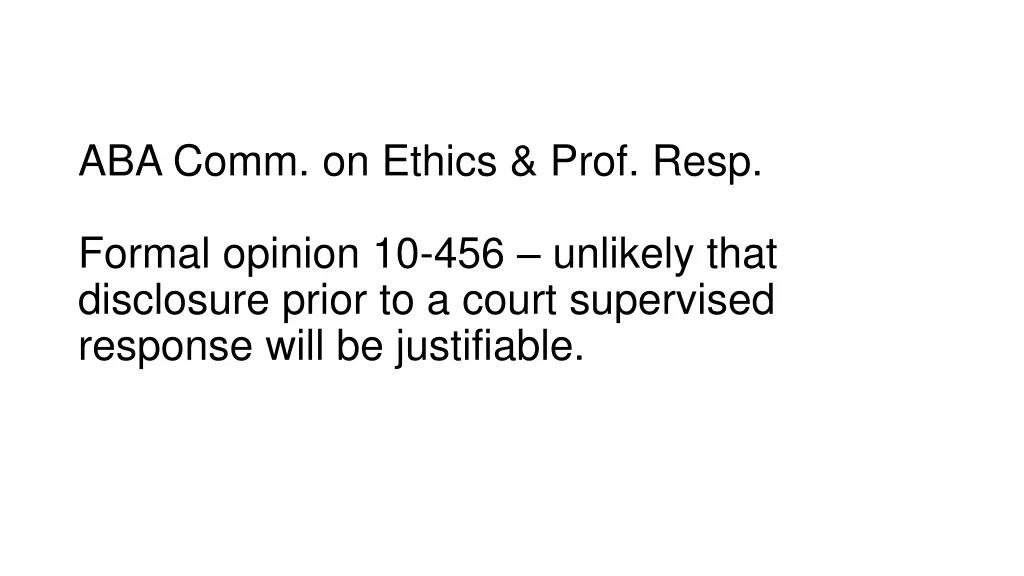 aba comm on ethics prof resp