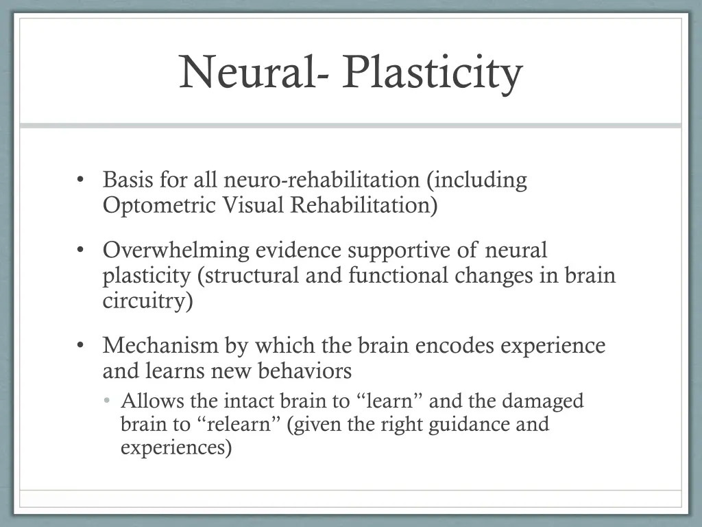 neural plasticity