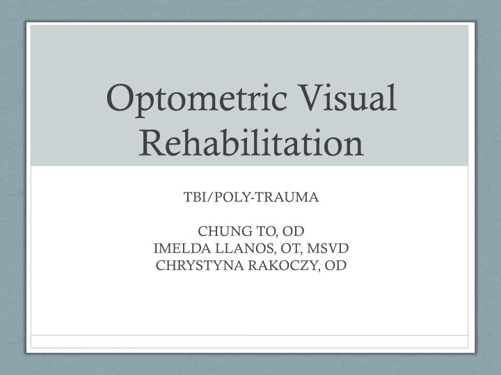 optometric visual rehabilitation