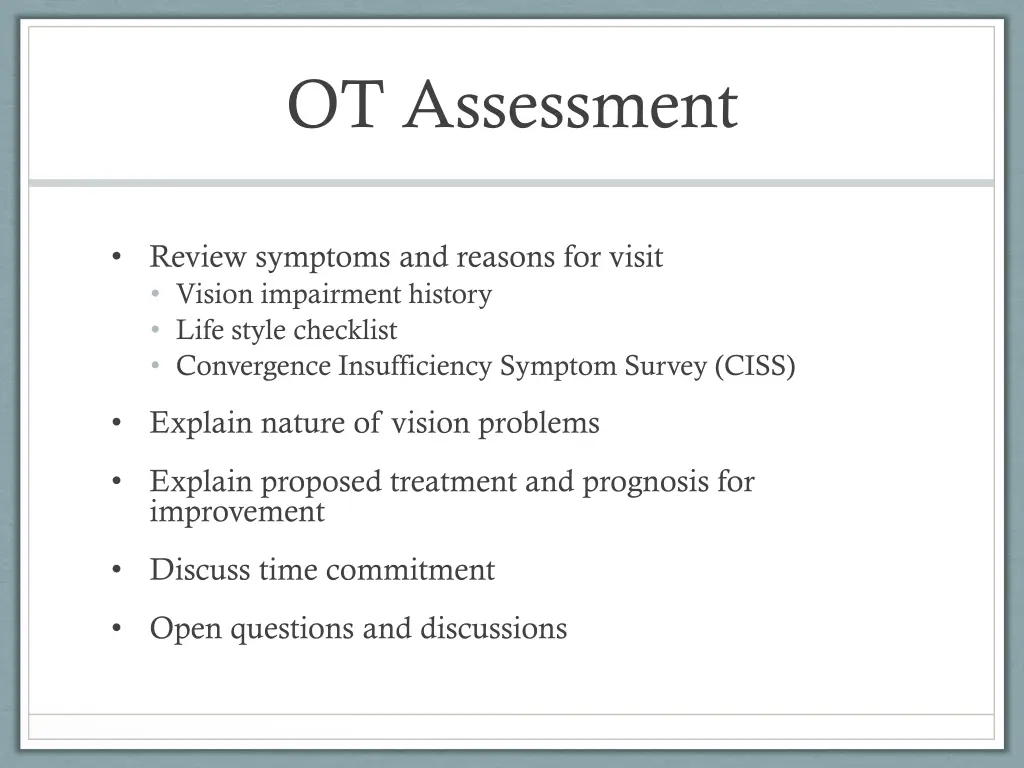 ot assessment