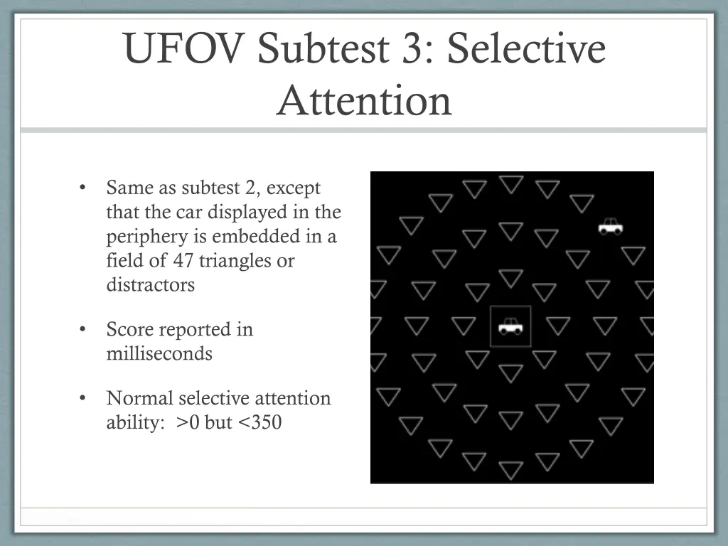 ufov subtest 3 selective attention