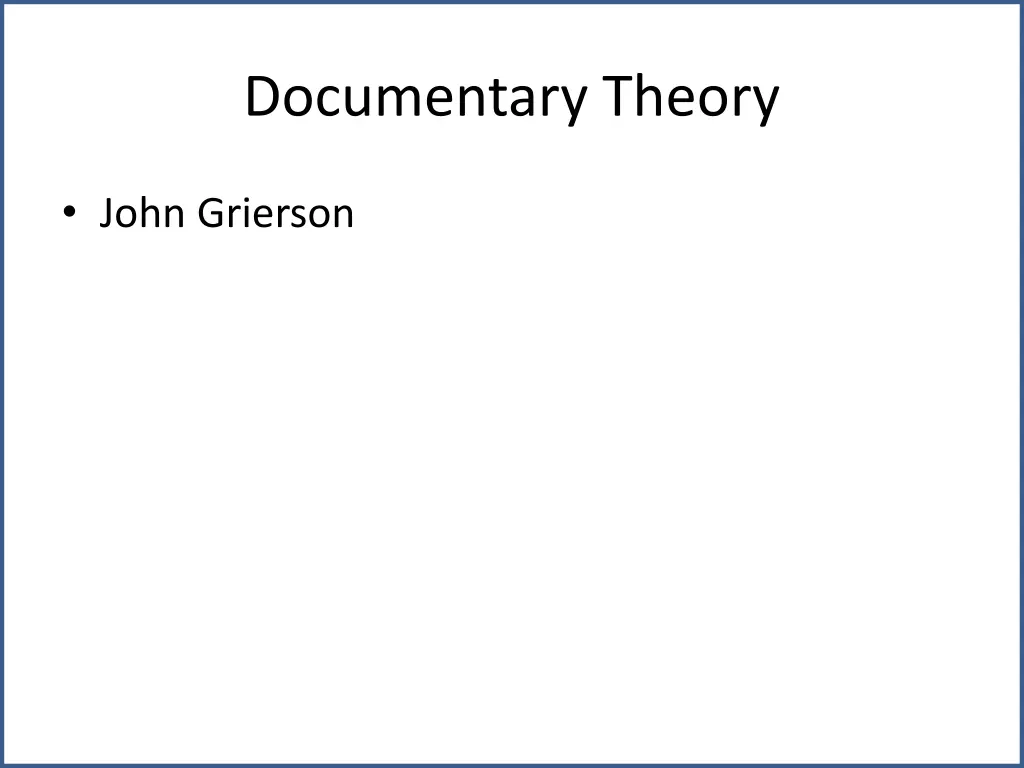 documentary theory