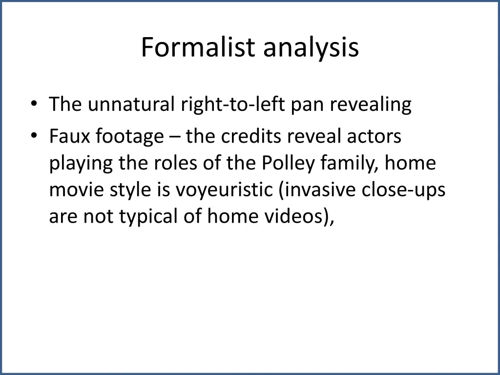 formalist analysis