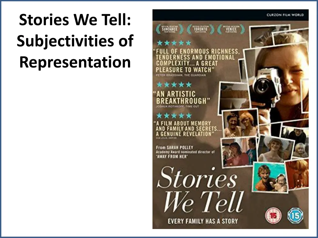 stories we tell subjectivities of representation