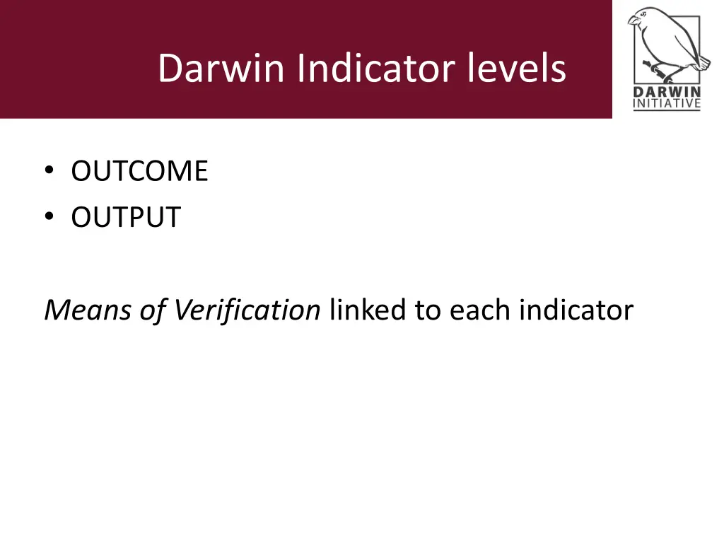 darwin indicator levels