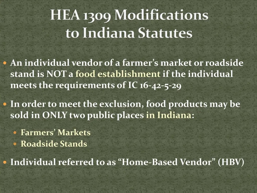 hea 1309 modifications to indiana statutes