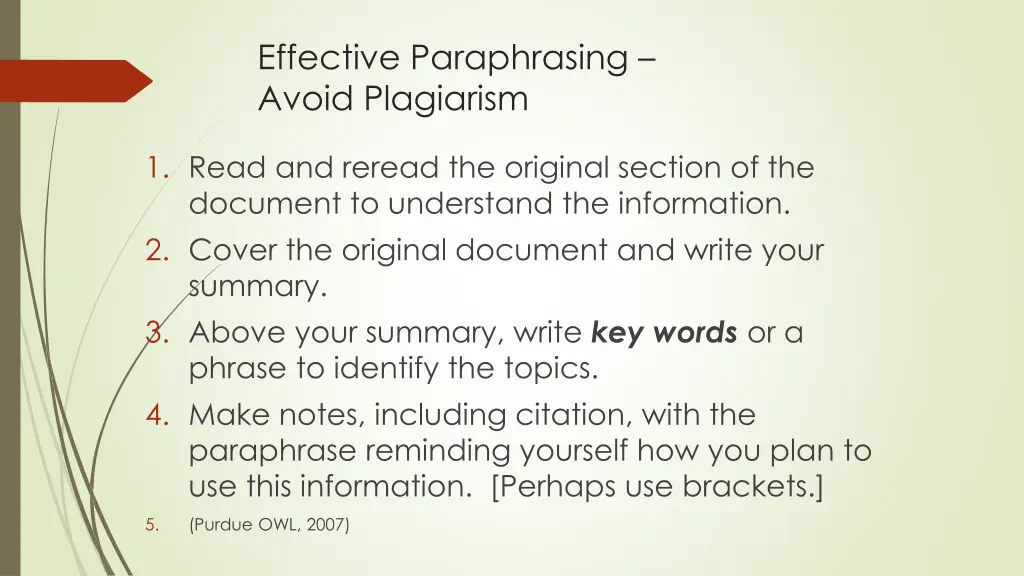 effective paraphrasing avoid plagiarism