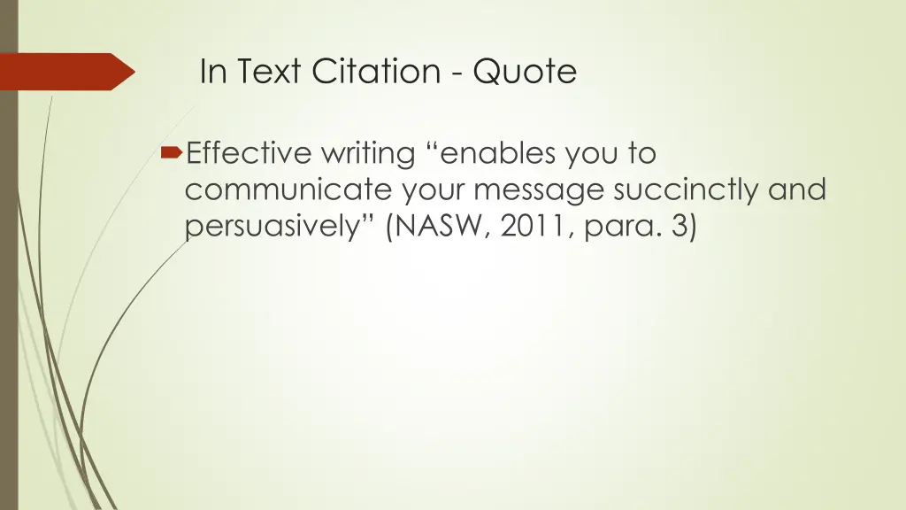 in text citation quote