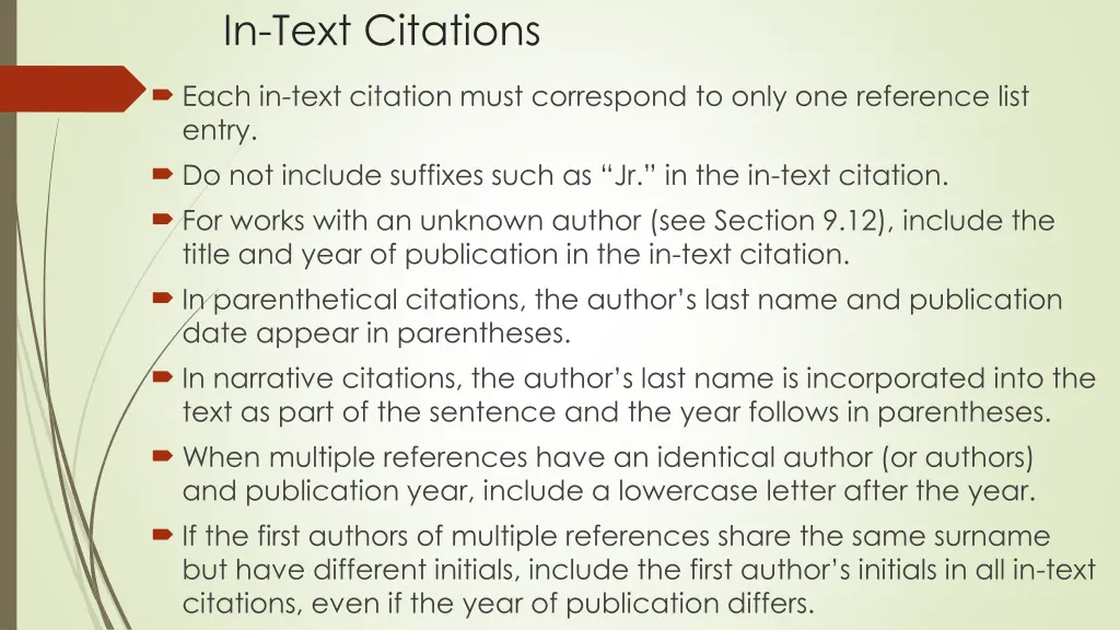 in text citations