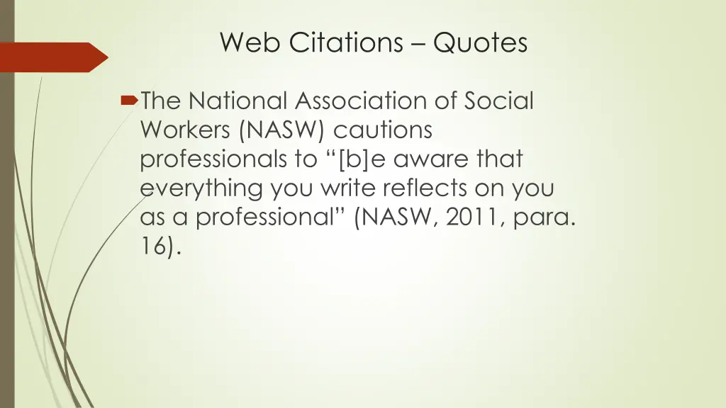 web citations quotes