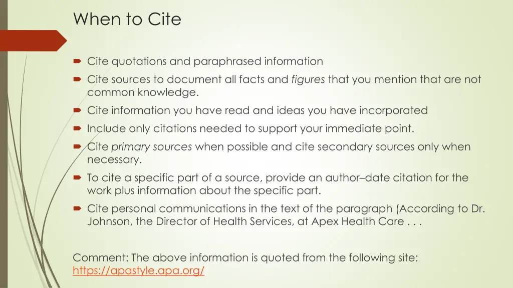 when to cite