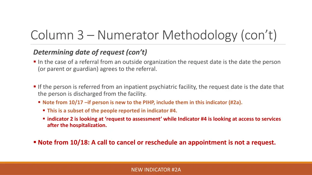 column 3 numerator methodology con t 1