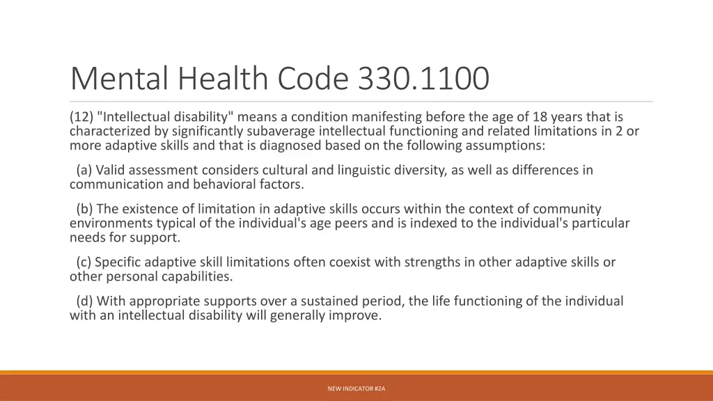 mental health code 330 1100 1