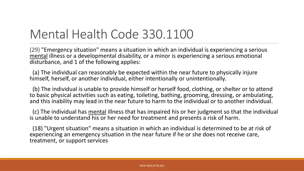 mental health code 330 1100