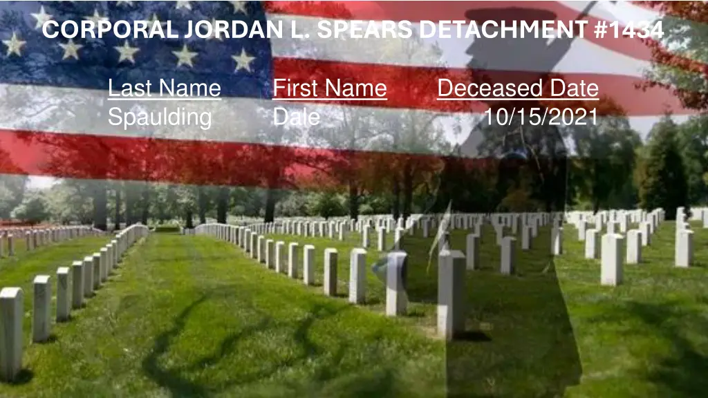 corporal jordan l spears detachment 1434