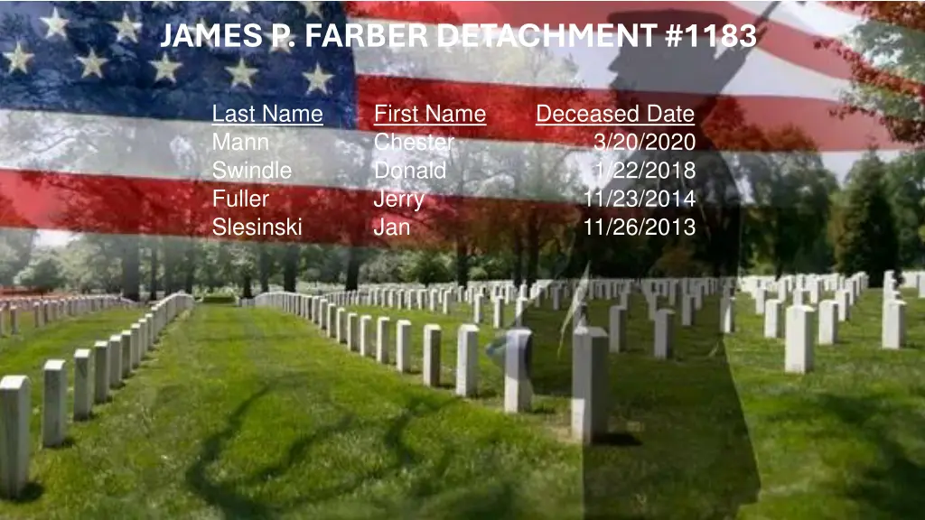 james p farber detachment 1183