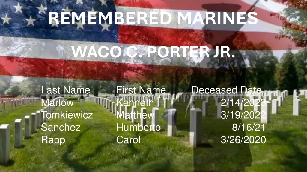 remembered marines