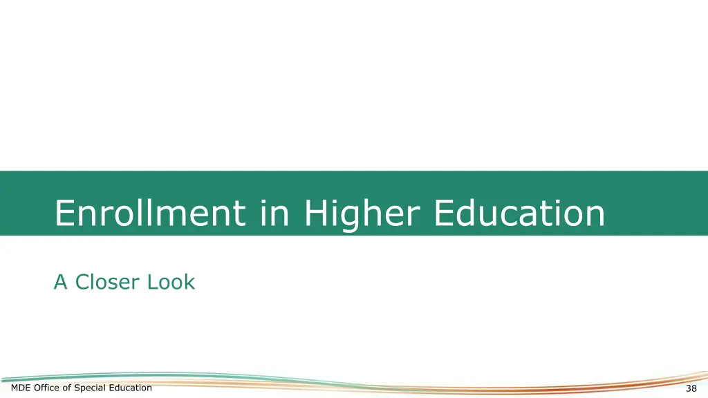 enrollment in higher education