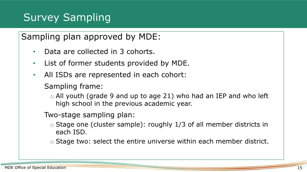 survey sampling