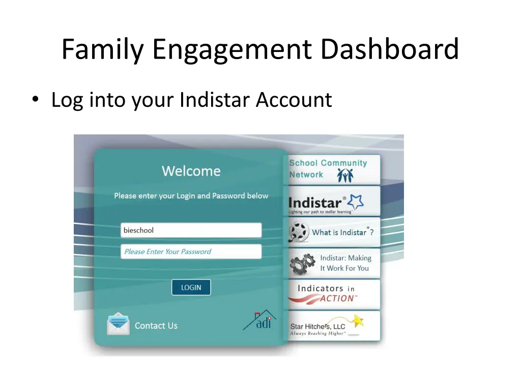 family engagement dashboard