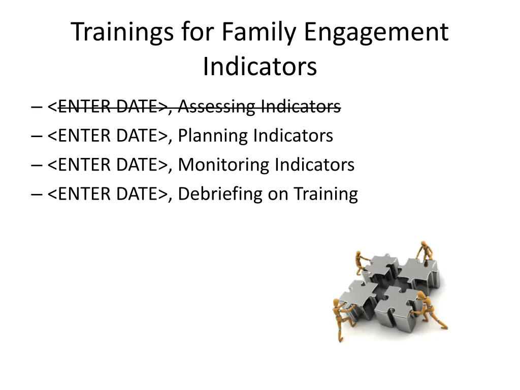 trainings for family engagement indicators