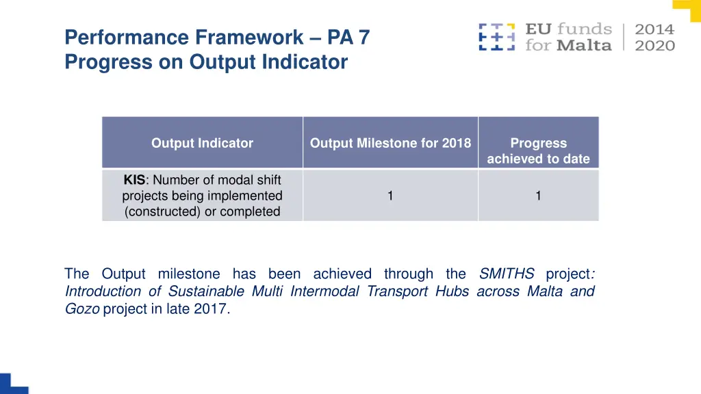 performance framework pa 7 progress on output