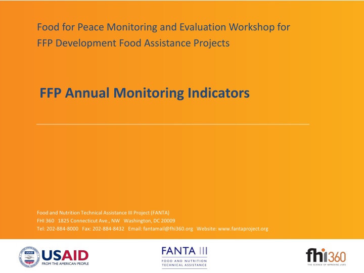 food for peace monitoring and evaluation workshop