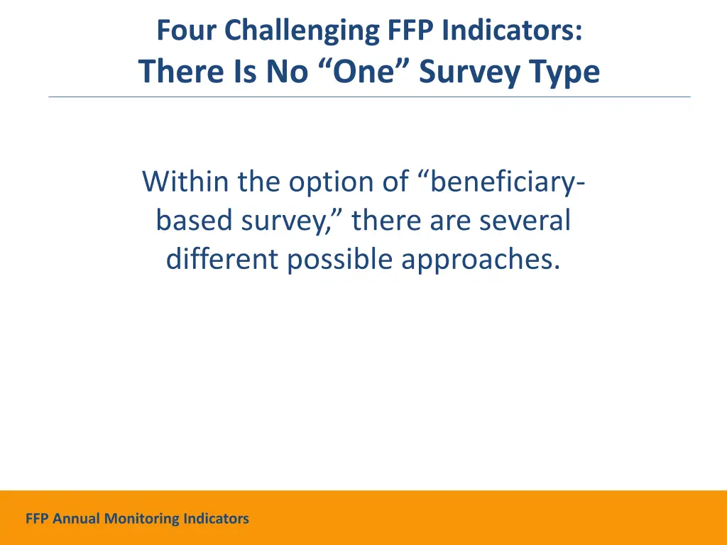 four challenging ffp indicators there