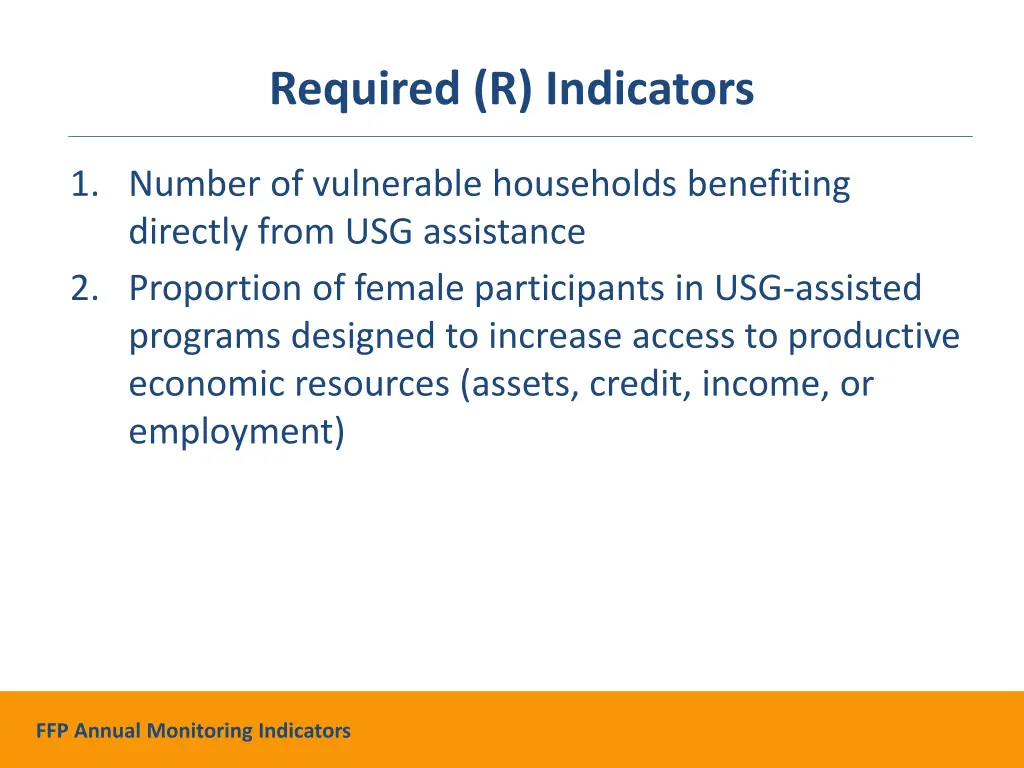 required r indicators 1