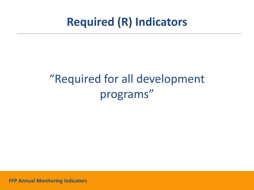 required r indicators