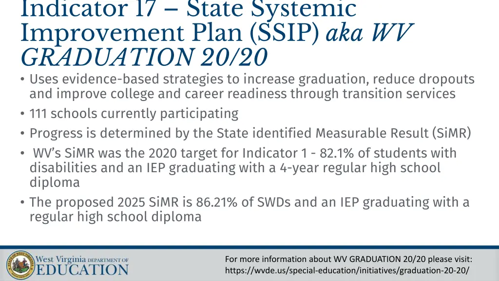 indicator 17 state systemic improvement plan ssip