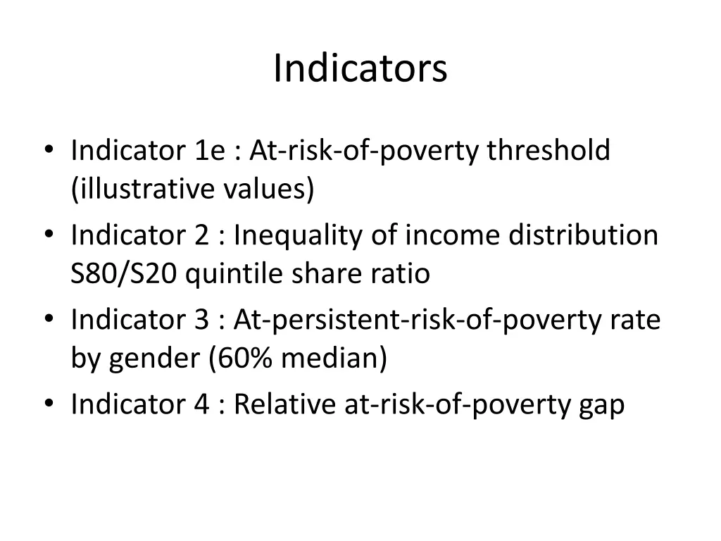 indicators 1