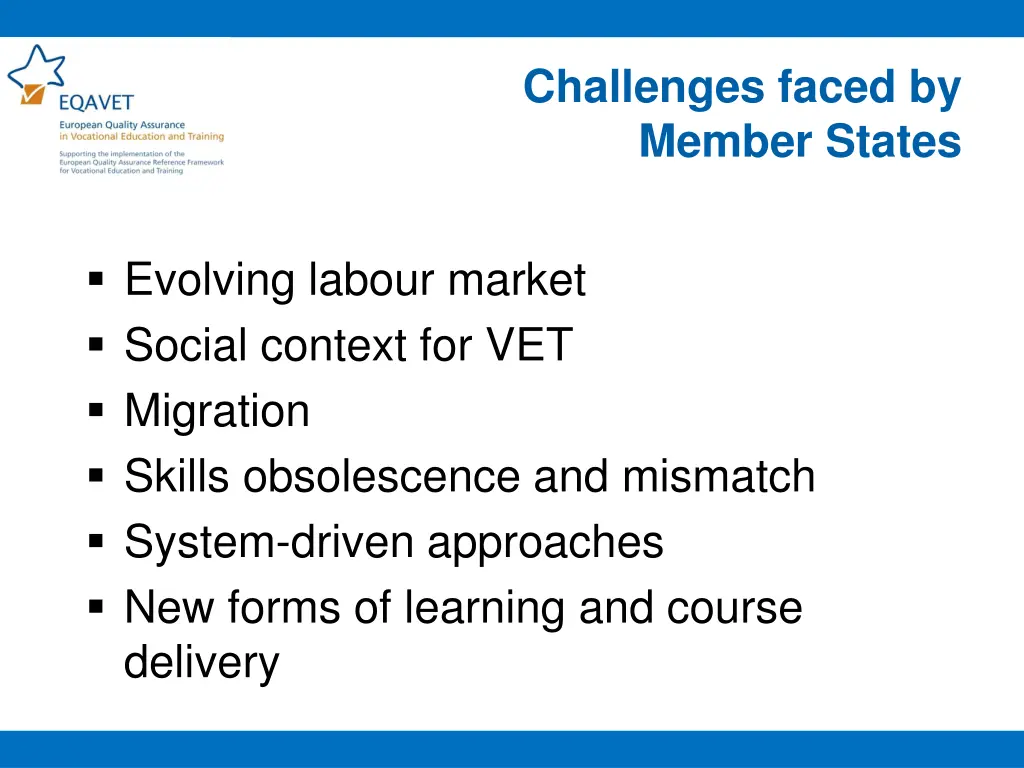 challenges faced by member states