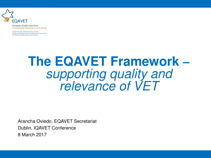 the eqavet framework supporting quality