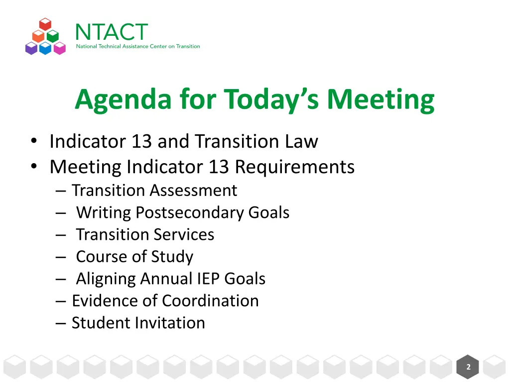 agenda for today s meeting