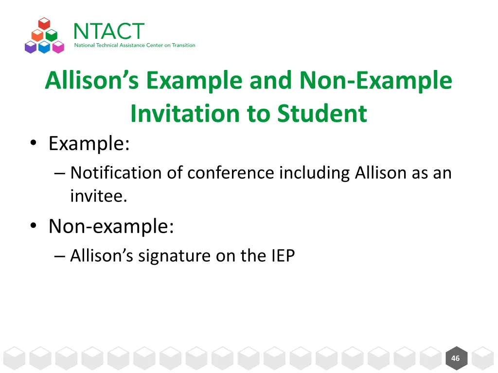 allison s example and non example invitation