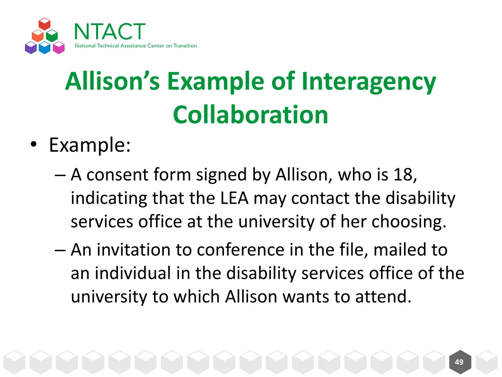 allison s example of interagency collaboration