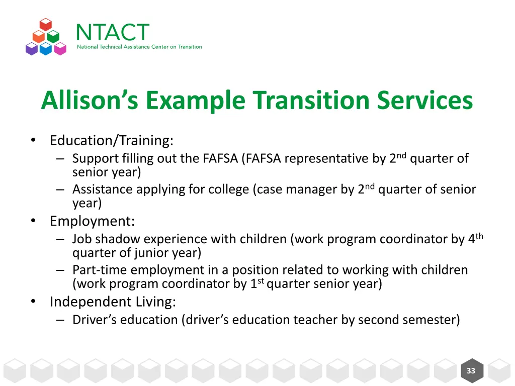 allison s example transition services