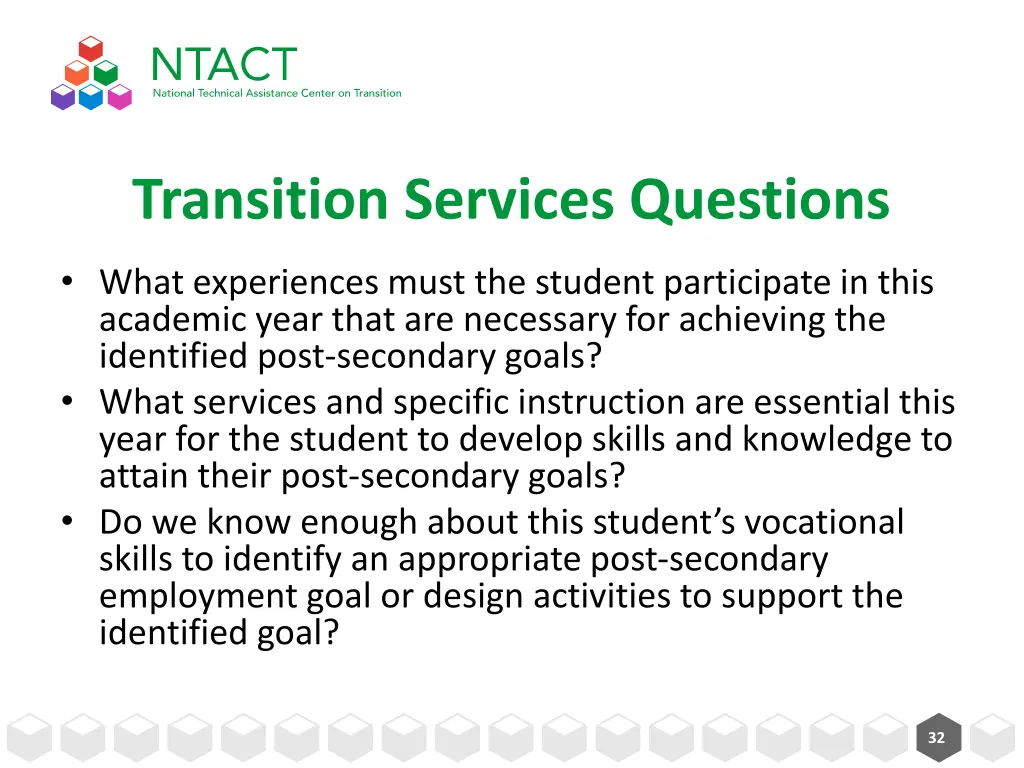 transition services questions